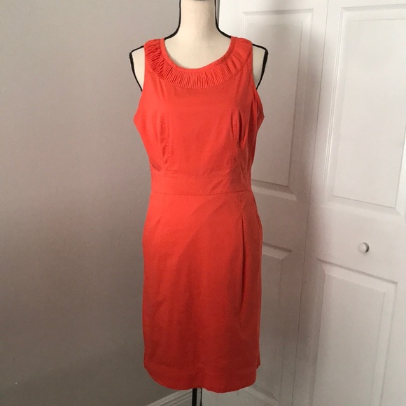 BANANA REPUBLIC Women Orange Sleeves Sheath Mini Dress | 8 - Picture 1 of 13